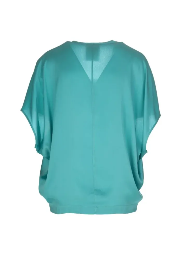 SEMICOUTURE | BLUSE V-AUSSCHNITT MEERWASSER Clearance