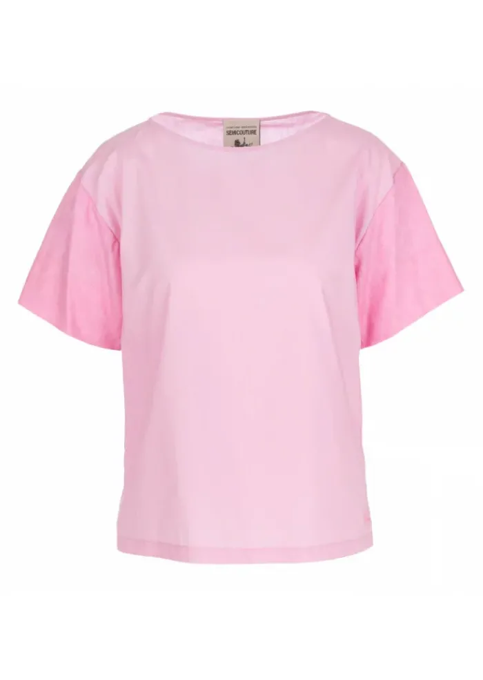 SEMICOUTURE | HEMD BAUMWOLLE STICKEREI ROSA Online
