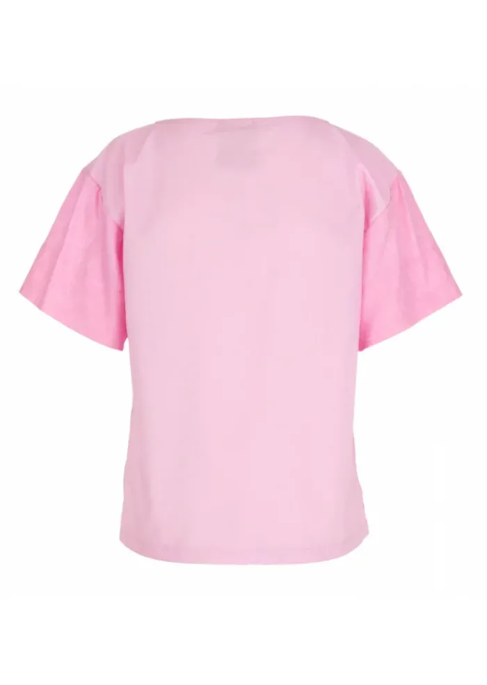 SEMICOUTURE | HEMD BAUMWOLLE STICKEREI ROSA Online