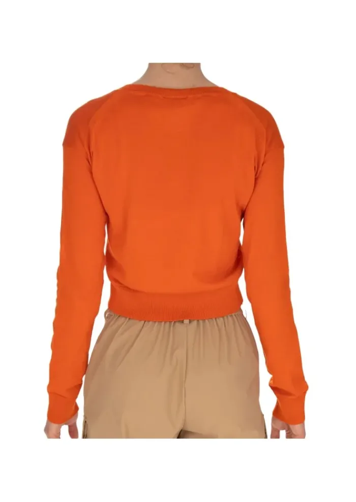 SEMICOUTURE | PULLOVER V-AUSSCHNITT ORANGE Clearance
