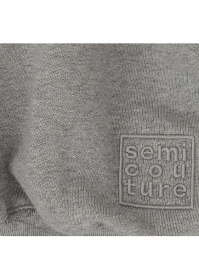 SEMICOUTURE | SWEATSHIRT MIT REISSVERSCHLUSS GRAU Outlet