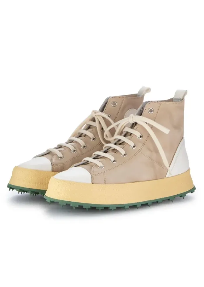 SHOTO | HIGHT-TOP SNEAKER FOULARD BEIGE Sale