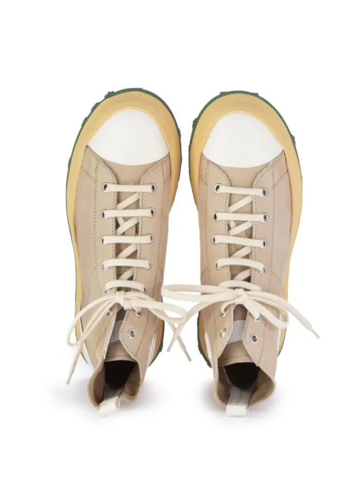 SHOTO | HIGHT-TOP SNEAKER FOULARD BEIGE Sale