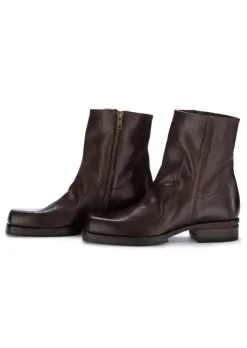 SHOTO | STIEFELETTEN PACO LEDER DUNKELBRAUN Clearance