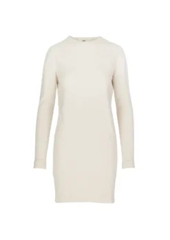 SOLOTRE | KLEID VISKOSE CREMEWEISS New