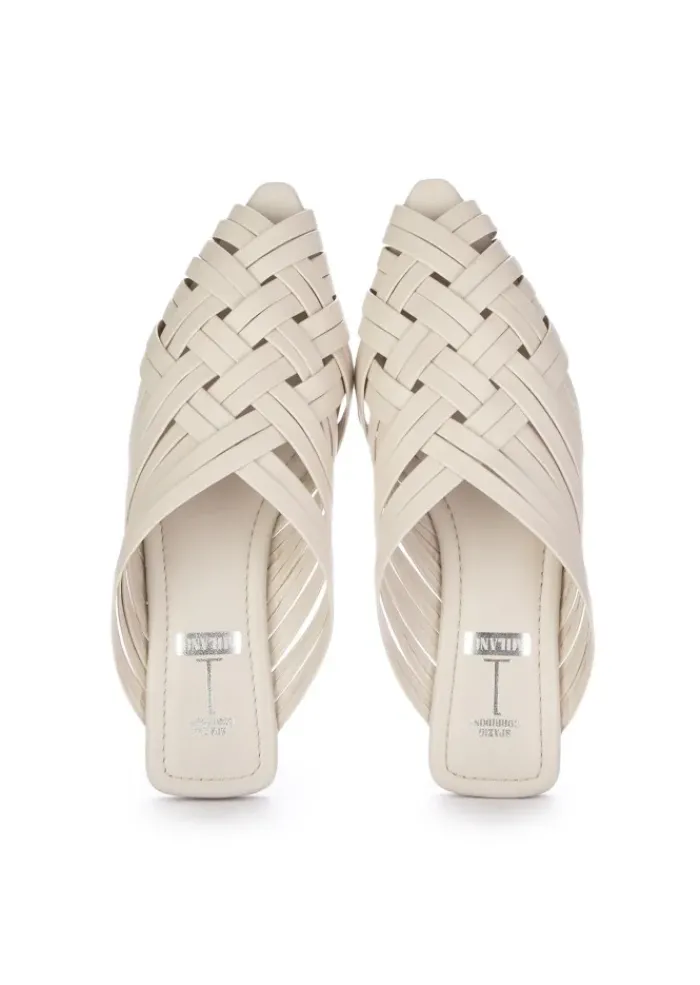 SPAZIO CORRIDONI 1 MILANO | SANDALEN GEFLOCHTENES LEDER CREMEWEISS Best
