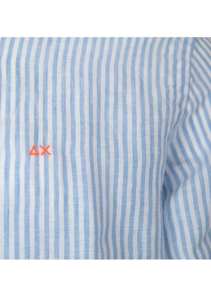 SUN68 | HEMD STRIPE CLASSIC BEACH HELLBLAU WEIß Outlet
