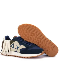SUN68 | SNEAKER JAKI WINTER WILDLEDER NYLON DUNKELBLAU New