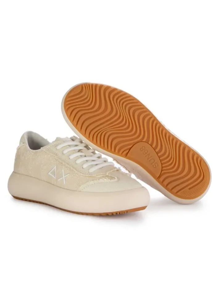 SUN68 | SNEAKER JUNO CANVAS CREMEWEIß Outlet