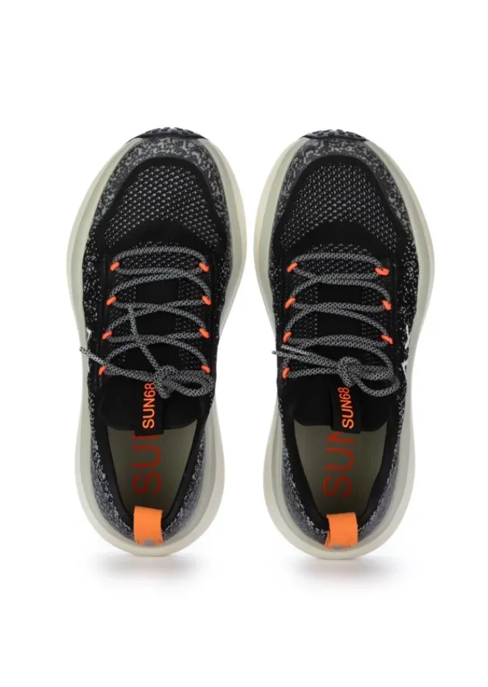 SUN68 | SNEAKER JUPITER KNIT SCHWARZ ORANGE Online
