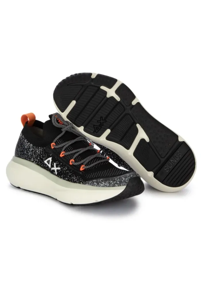 SUN68 | SNEAKER JUPITER KNIT SCHWARZ ORANGE Online