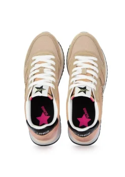 SUN68 | SNEAKER STARGIRL GLITTER LOGO BEIGE ROSA Outlet