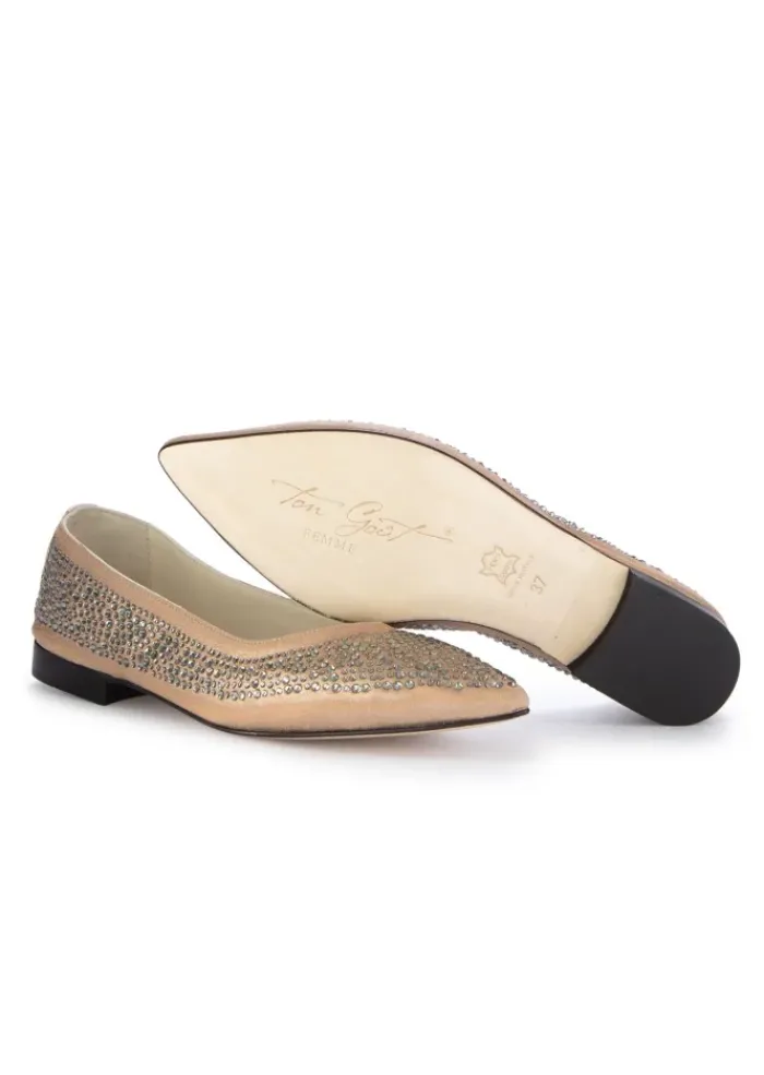 TON GOUT | BALLERINAS TINNA POLVERE MEKONG STRASS BEIGE Fashion