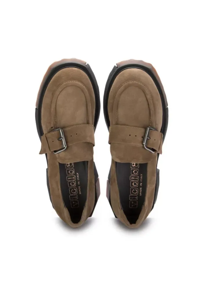 VICOLO 8 | CHUNKY LOAFERS WILDLEDER BRAUN Discount