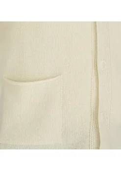 WOOL & CO WOOL & CO | CARDIGAN V-AUSSCHNITT CREMEWEIß Discount
