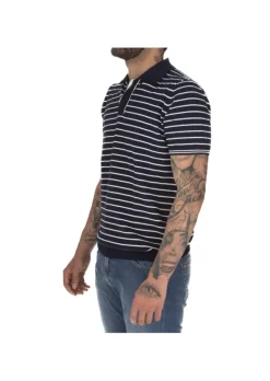WOOL & CO WOOL & CO | POLOSHIRT QUERSTREIFEN BLAU WEIß Fashion