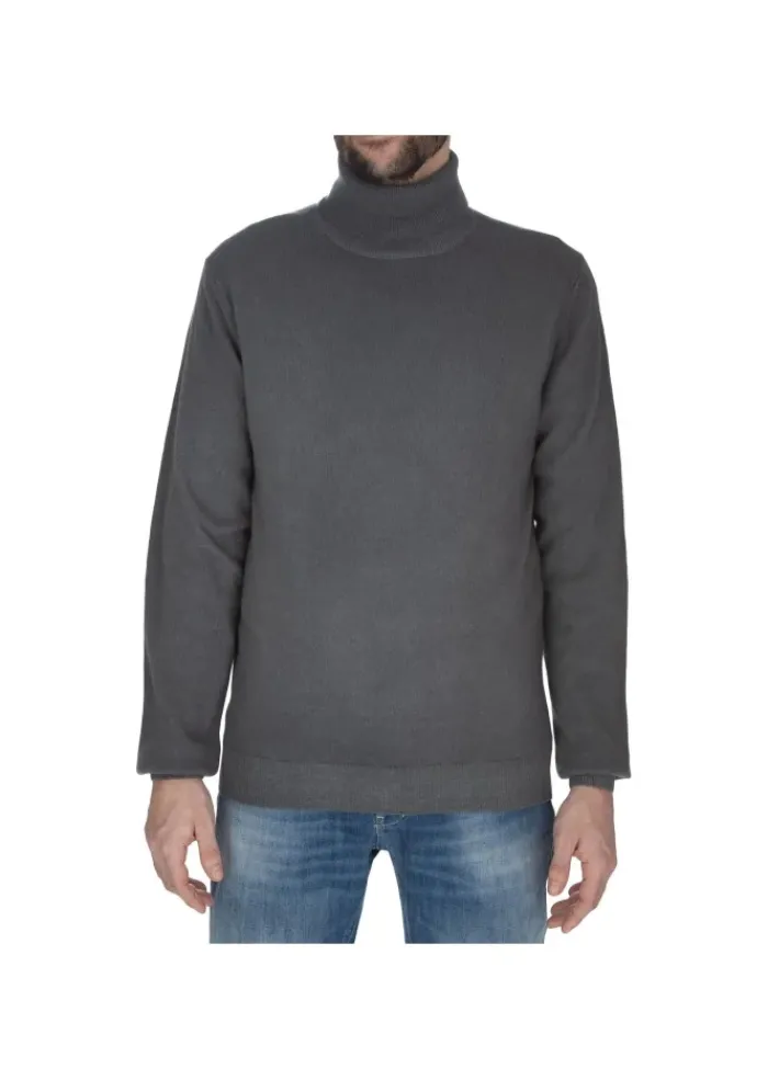 WOOL & CO WOOL & CO | ROLLKRAGENPULLOVER WOLLE GRAU Outlet