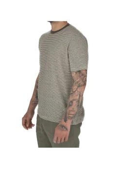 WOOL & CO WOOL & CO | T-SHIRT FEINEN STREIFEN GRÜN WEIß New