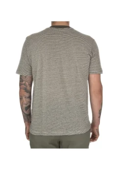 WOOL & CO WOOL & CO | T-SHIRT FEINEN STREIFEN GRÜN WEIß New