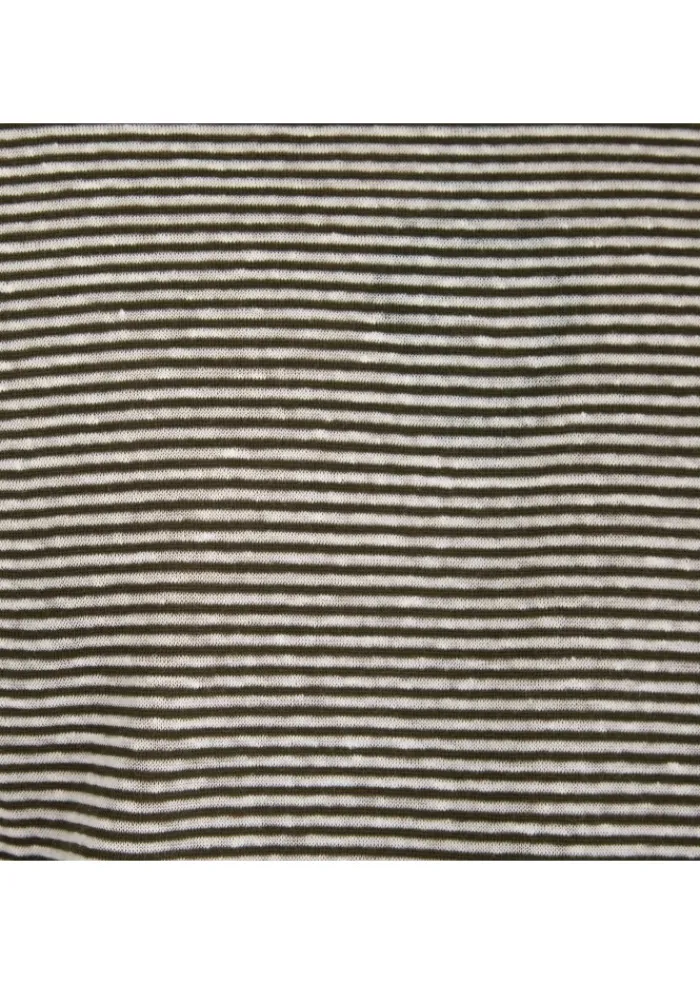 WOOL & CO WOOL & CO | T-SHIRT FEINEN STREIFEN GRÜN WEIß New