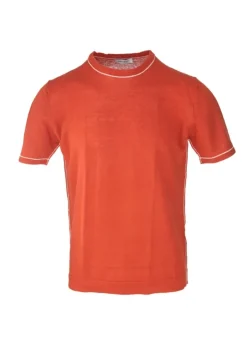 WOOL & CO WOOL & CO | T-SHIRT RUNDHALSAUSSCHNITT ORANGE Outlet