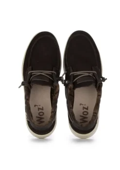 WOZ? | FLACHE SCHUHE JAMES-GRIP SUEDE DUNKELBRAUN New